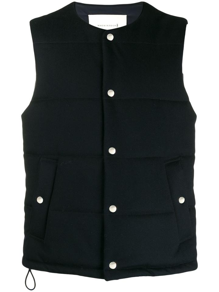 Mackintosh Gills Navy Storm System Wool Thindown Vest Gm-1025td - Blue