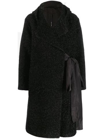 Sara Lanzi Glittered Coat - Black