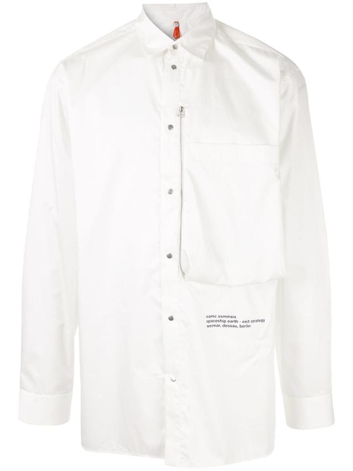 Oamc Zip Pocket Shirt - White