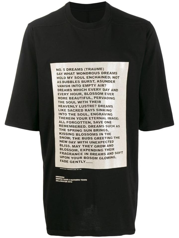 Rick Owens Drkshdw Deeper Than A Mother's Tears Oversized T-shirt -