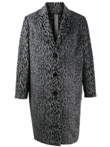 Omc Animal Print Coat - Grey
