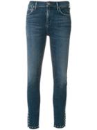 Citizens Of Humanity Slim Fit Notched Leg Jeans - Blue