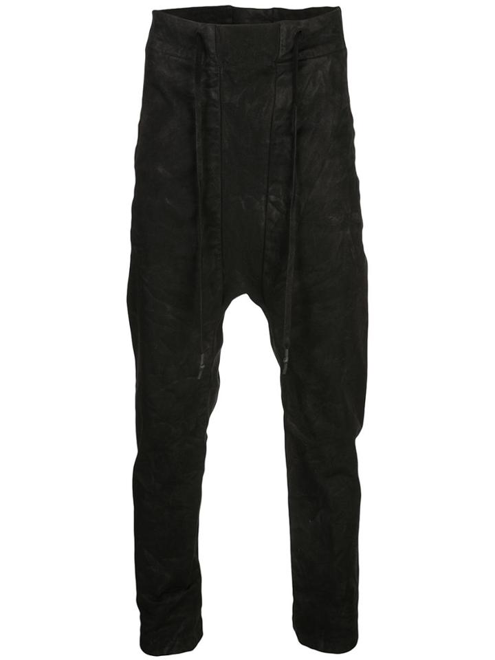 11 By Boris Bidjan Saberi Slim-fit Dropped Crotch Trousers - Black