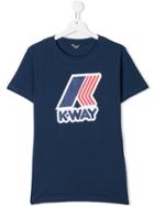 K Way Kids Logo Print T-shirt - Blue