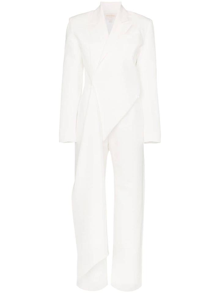 Matériel Draped Jumpsuit - White