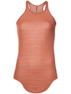 Rick Owens - Curved Hem Tank Top - Women - Silk/viscose - 40, Red, Silk/viscose