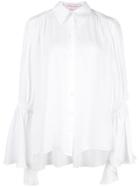 Carolina Herrera Bell Sleeve Blouse - White
