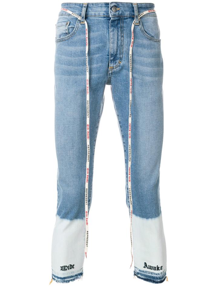 Represent Awake Cropped Jeans - Blue