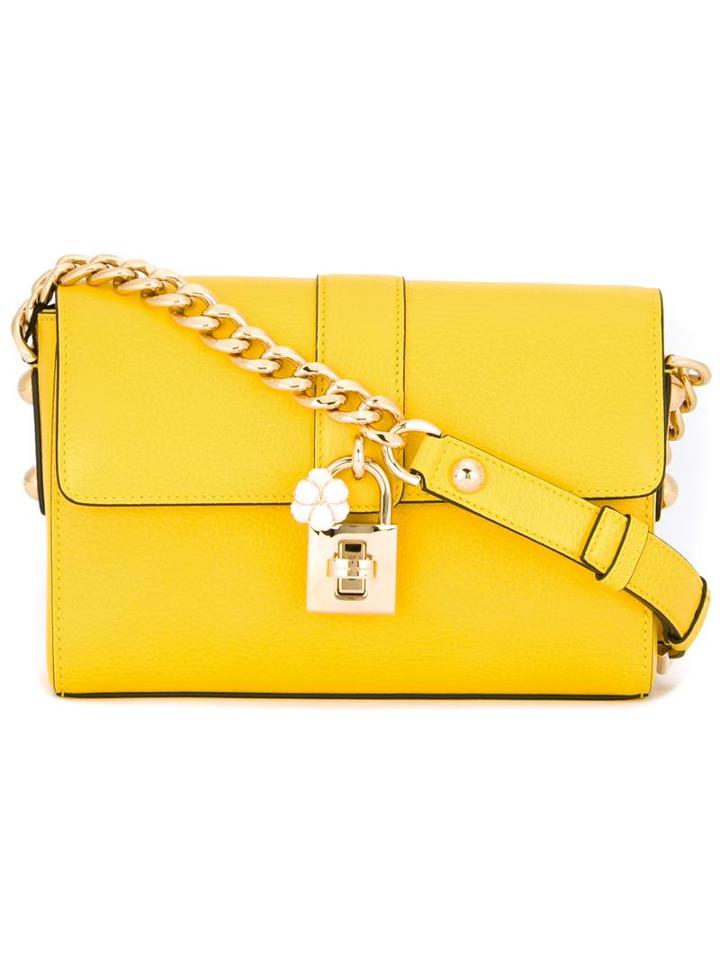Dolce & Gabbana Dolce Shoulder Bag, Women's, Yellow/orange, Leather