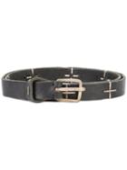 Ma+ Cross Studded Belt, Adult Unisex, Size: Small, Black, Leather