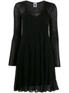M Missoni Long Sleeve Ribbed Dress - Black