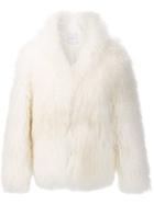 Dion Lee Cropped V-neck Jacket, Women's, Size: 6, White, Lamb Skin