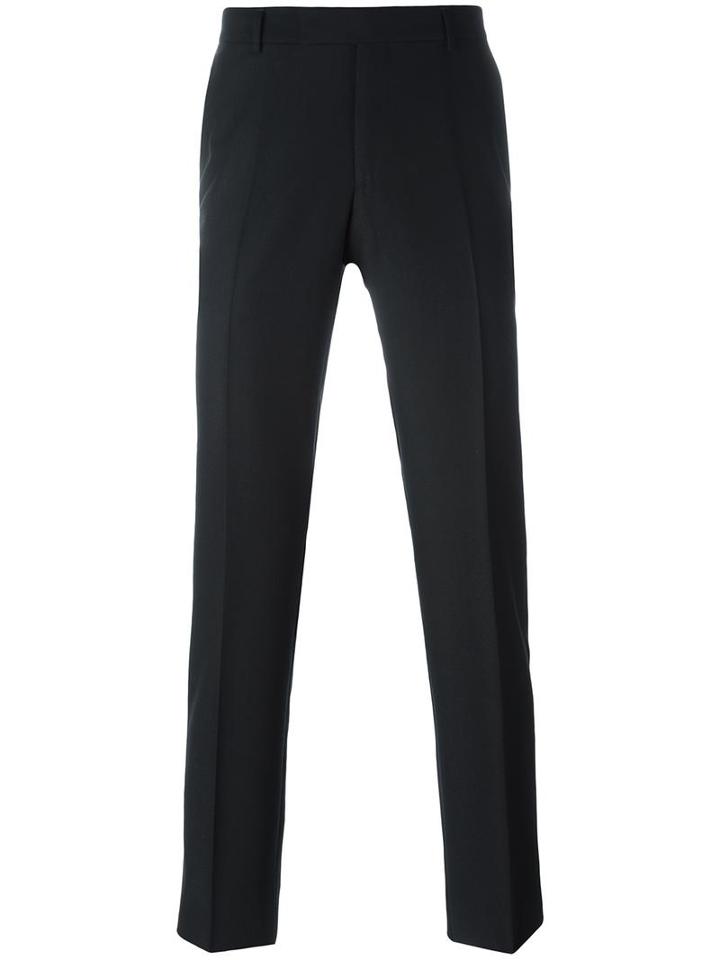 Z Zegna Tailored Trousers, Men's, Size: 52, Black, Wool/acetate/viscose