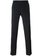 Z Zegna Tailored Trousers, Men's, Size: 52, Black, Wool/acetate/viscose
