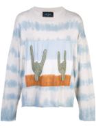 Lost Daze Cacti Tie-dye Top - Blue