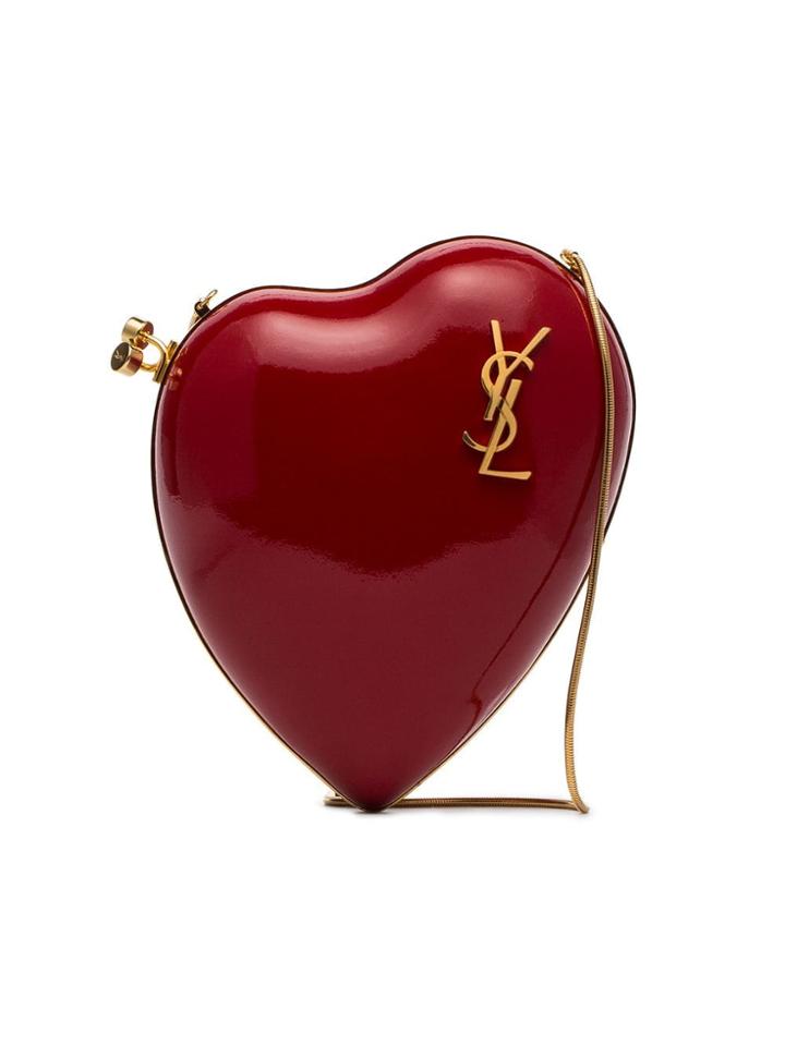 Saint Laurent Red Love Box Patent Leather Bag
