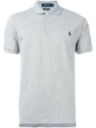 Polo Ralph Lauren Embroidered Logo Polo Shirt, Men's, Size: Large, Grey, Cotton/spandex/elastane