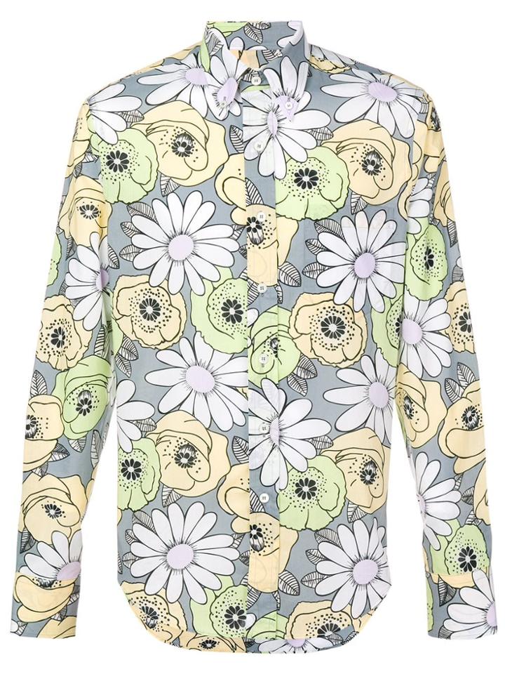 Prada Floral Buttondown Shirt - Grey