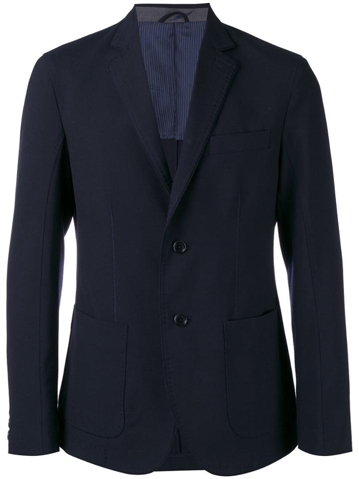 Weber + Weber Notched Lapel Blazer - Blue