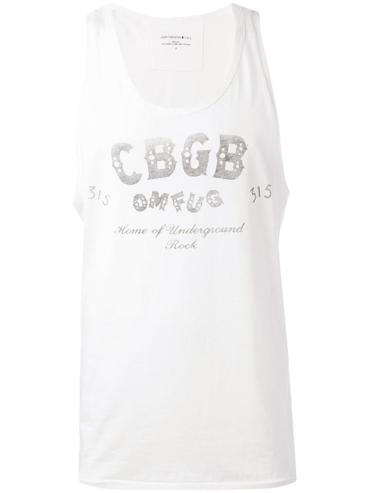Cbgb Tank Top - Men - Cotton/modal - S, White, Cotton/modal, John Varvatos