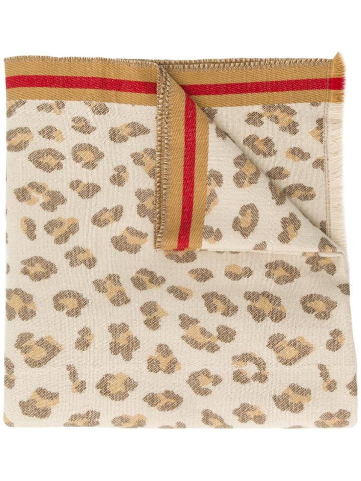 Levi's Leopard Print Scarf - Neutrals