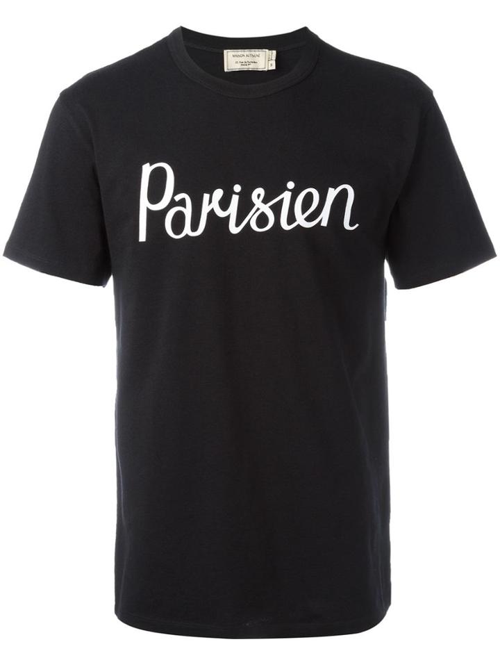 Maison Kitsuné 'parisien' T-shirt - Black