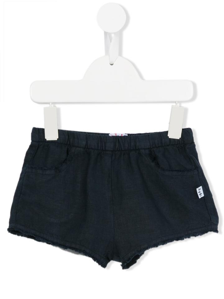 Il Gufo Frayed Shorts, Girl's, Size: 8 Yrs, Blue
