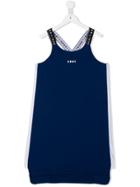 Dkny Kids Crisscross Straps Dress - Blue