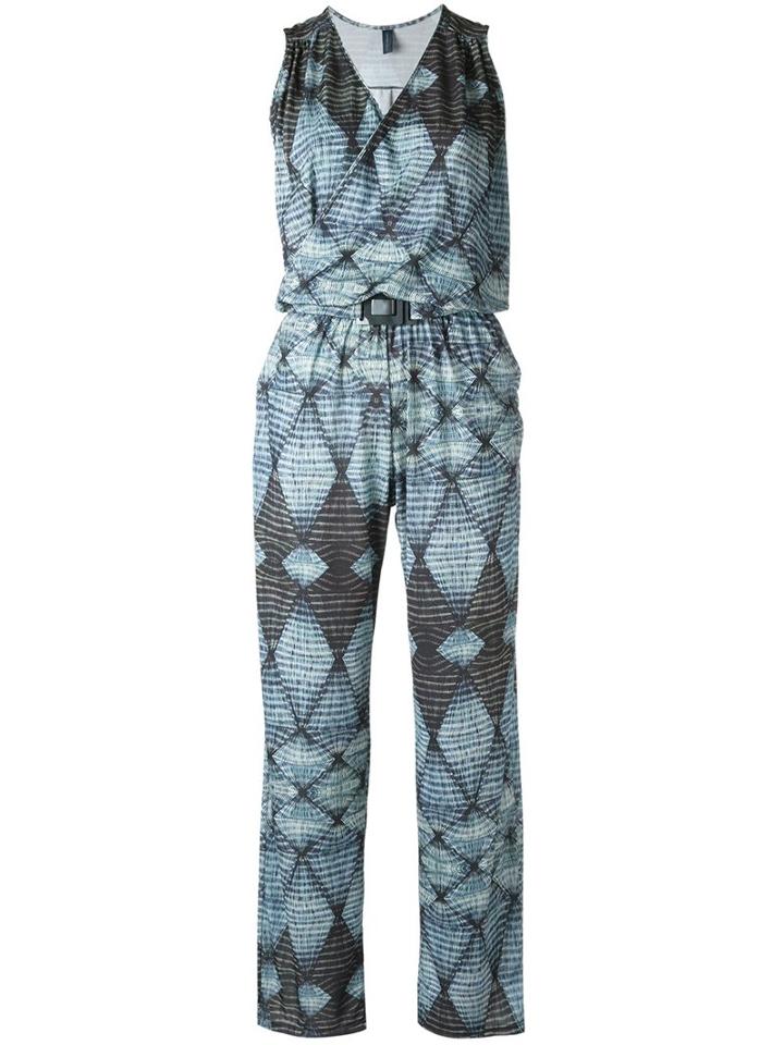 Lygia & Nanny Printed Jumpsuit, Women's, Size: 40, Blue, Polyester/spandex/elastane