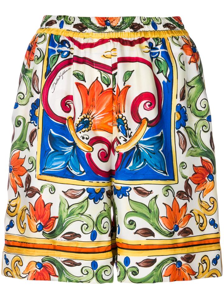 Dolce & Gabbana Majolica Print Shorts - Multicolour