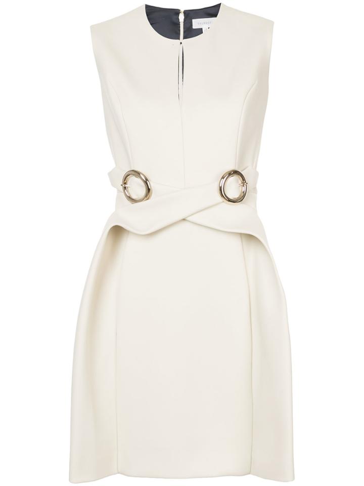 Delpozo Crossover O-ring Dress - Nude & Neutrals