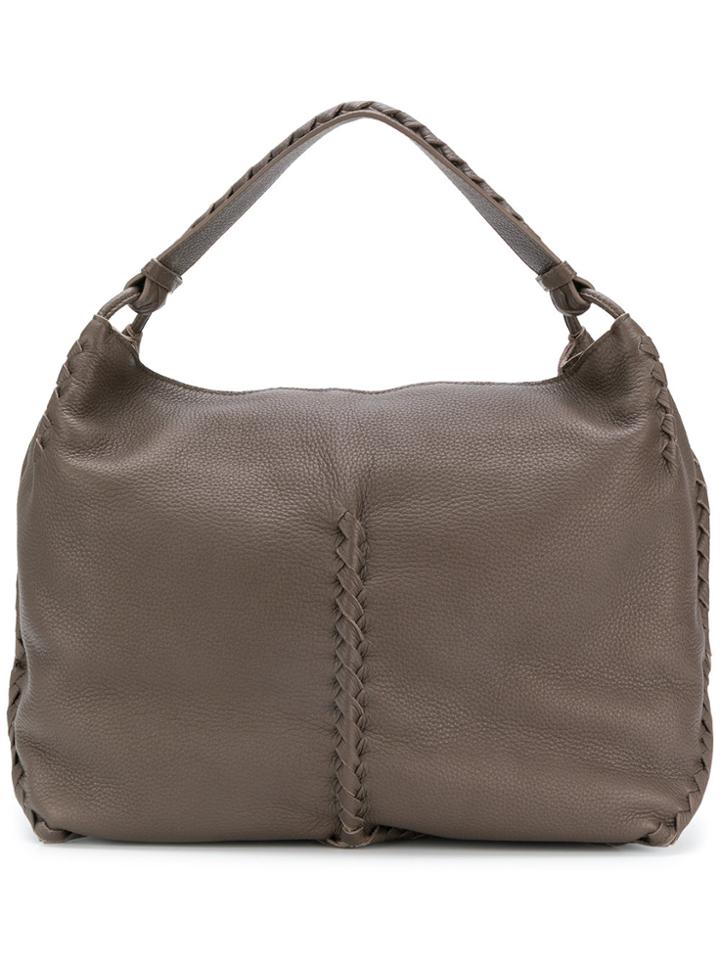 Bottega Veneta Steel Cervo Medium Shoulder Bag - Nude & Neutrals