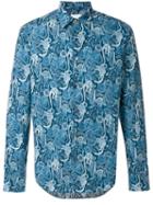 Paul Smith - Paisley Ape Print Shirt - Men - Cotton - S, Blue, Cotton