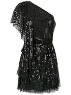 Nk One Shoulder Sequin Dress - Black