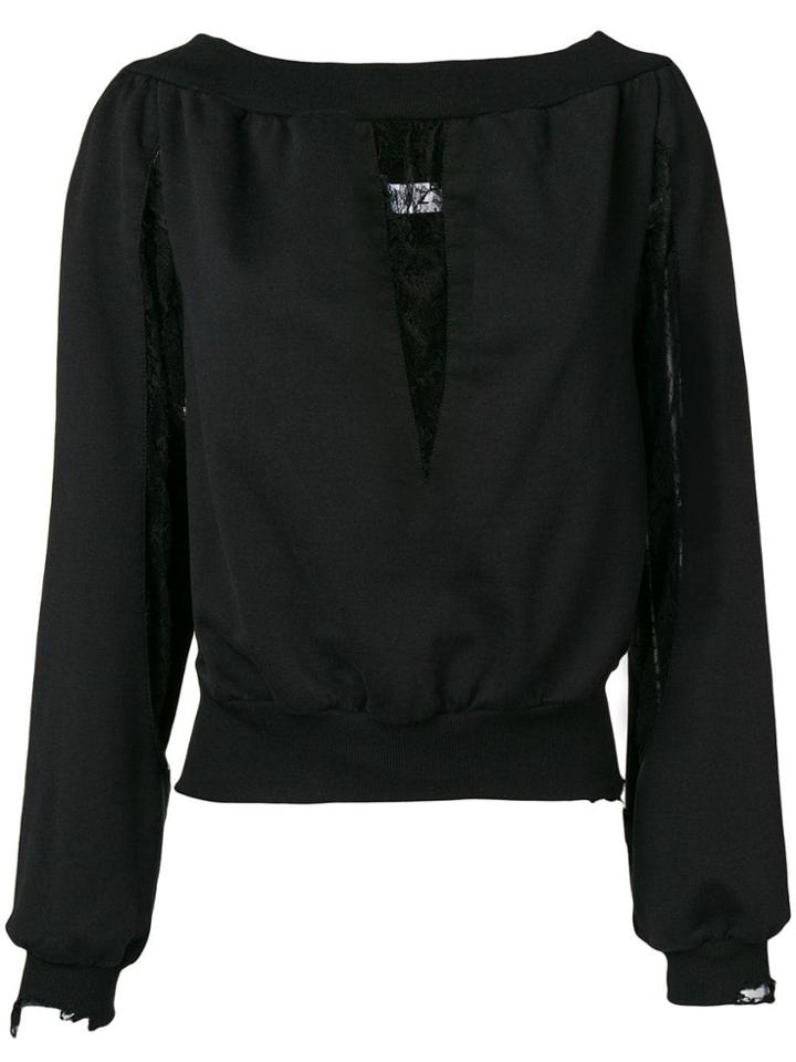 Almaz Lace Panel Top - Black