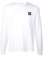 Stone Island Long Sleeve Logo Top - White