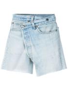 R13 Wrap Front Shorts - Blue