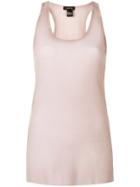 Avant Toi Round-neck Tulle Tank Top - Neutrals