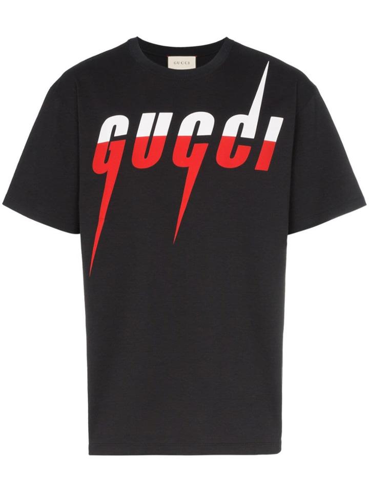 Gucci Blade Logo Cotton T-shirt - Black