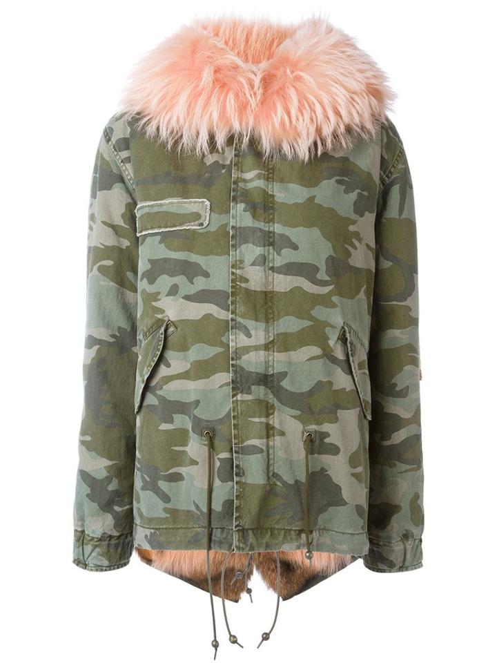 Mr & Mrs Italy Hooeded Camouflage Print Parka