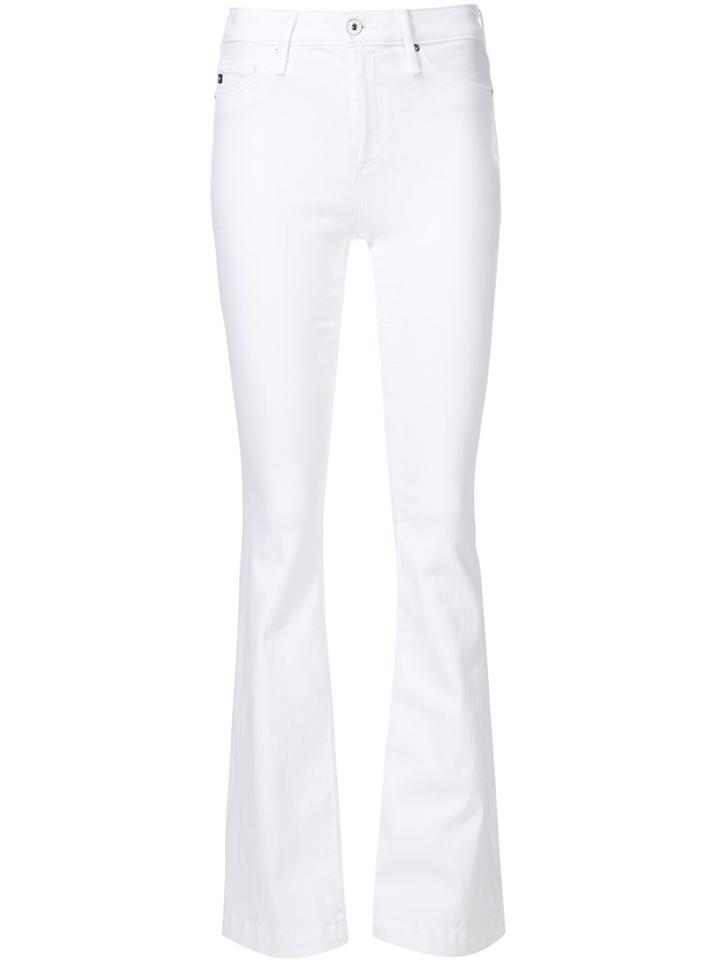 Ag Jeans Flared Jeans, Women's, Size: 28, White, Cotton/lyocell/polyester/polyurethane
