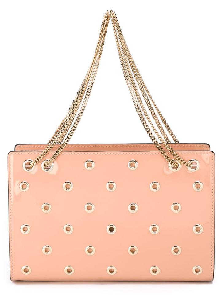 Red Valentino Eyelet Shoulder Bag, Women's, Pink/purple, Patent Leather