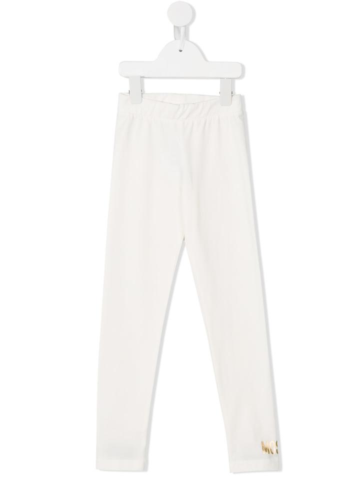 Moschino Kids Logo Print Leggings, Girl's, Size: 8 Yrs, White