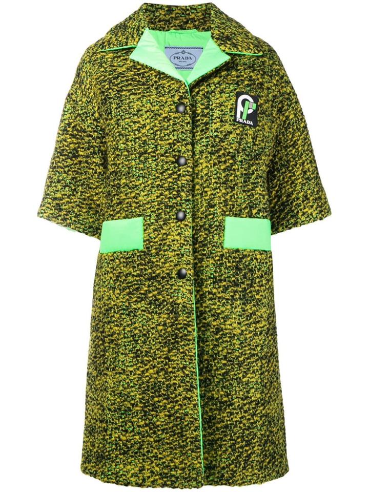Prada Knickerbocker Fabric Coat - Yellow & Orange