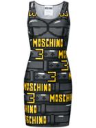Moschino 8bit Printed Tube Dress - Black