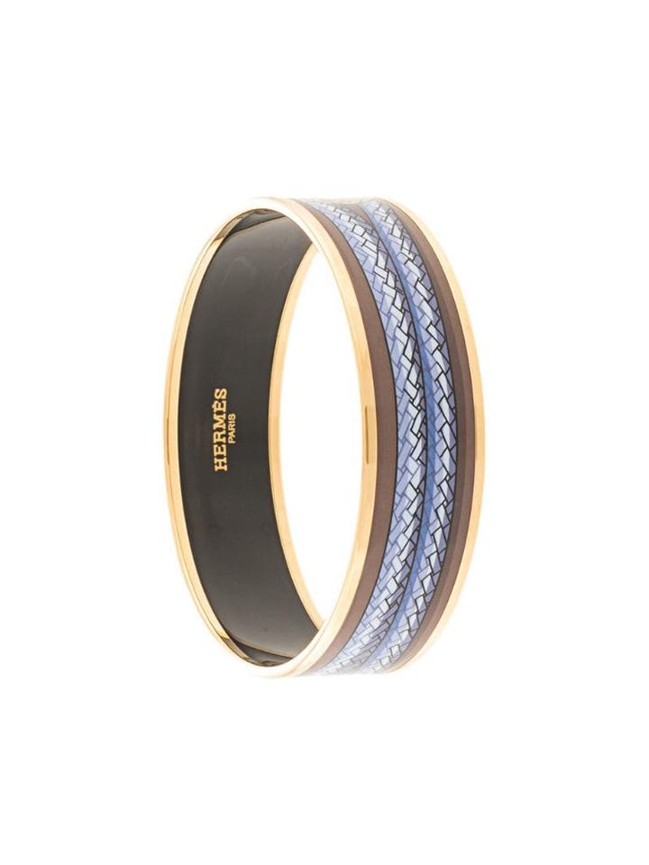 Hermès Pre-owned Enamel Cloisonne Ware Bangle - Brown