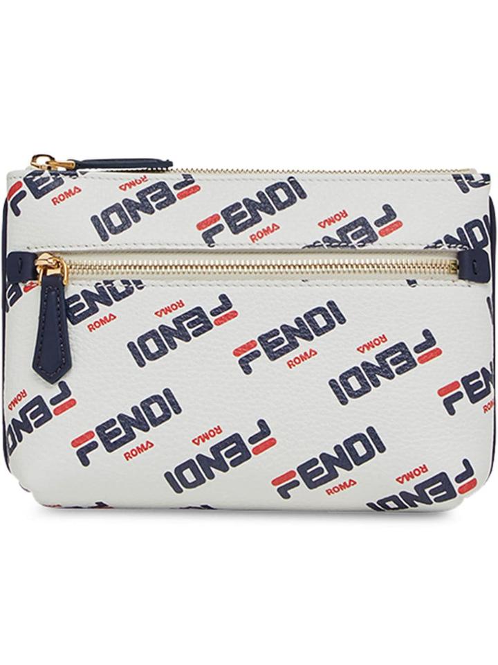 Fendi Medium Pyramid Beauty Case - White