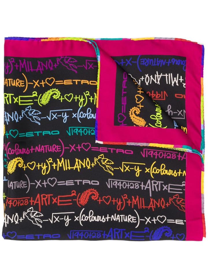 Etro Printed Foulard - Pink
