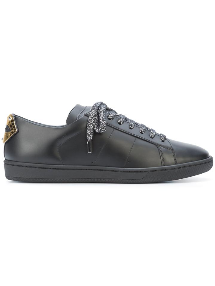 Saint Laurent Signature Court Classic Sl/06 Lips Sneakers - Black