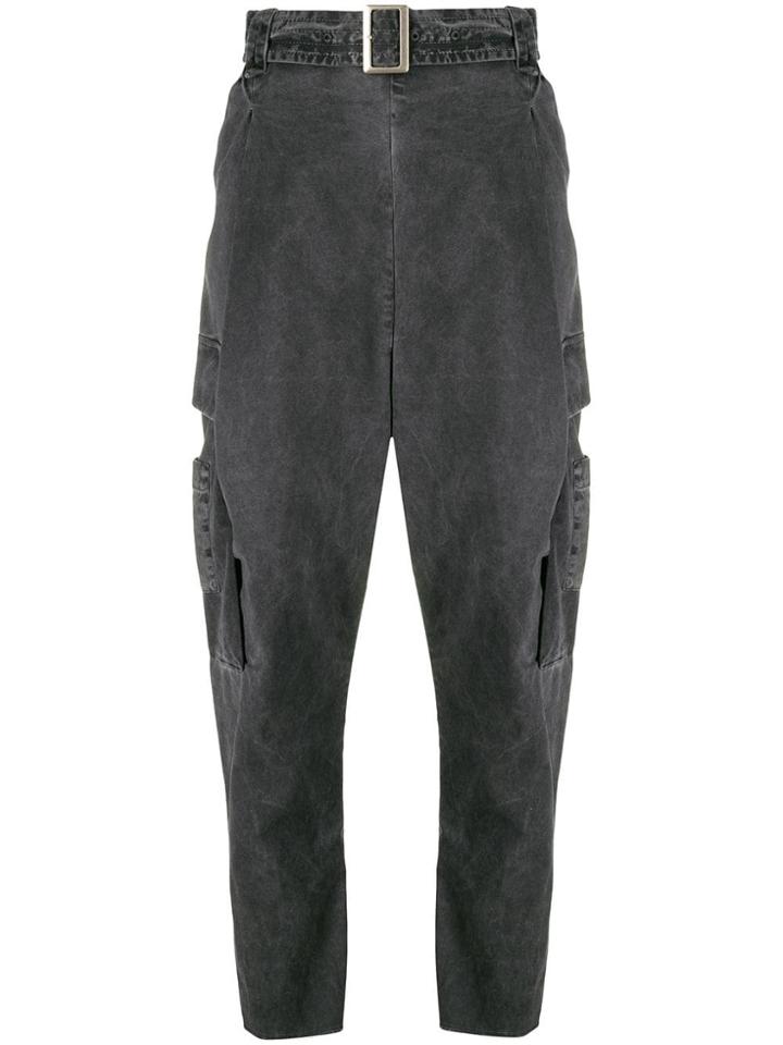Masnada High-waisted Trousers - Grey